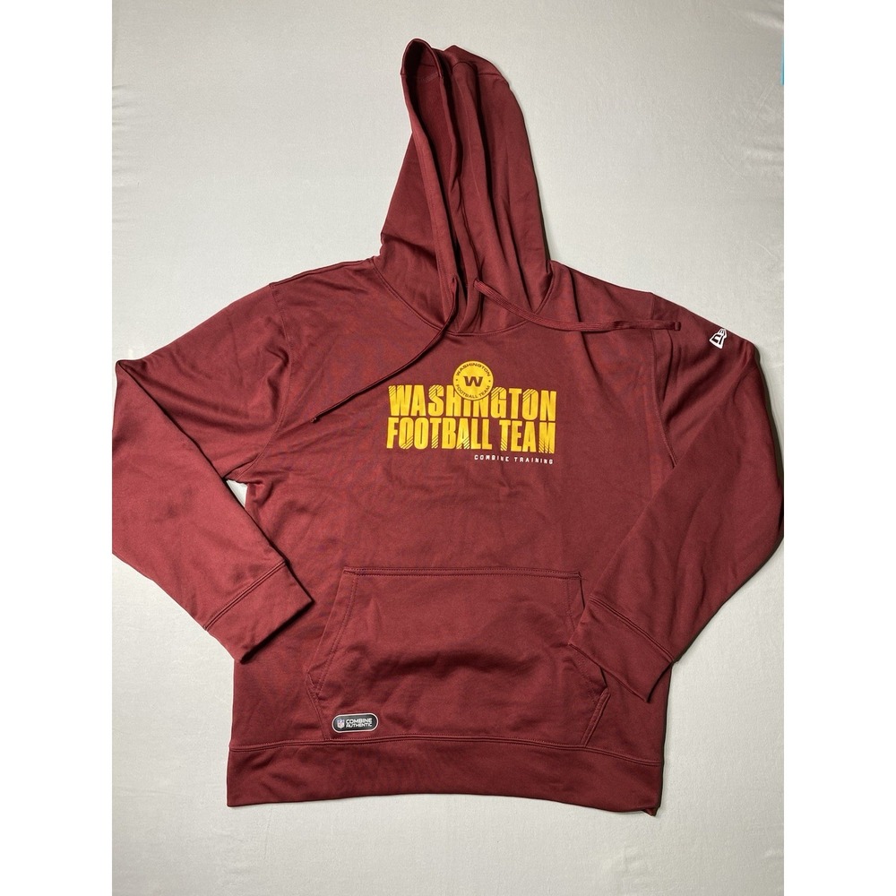 New Era Hoodie Mens Large Burgundy Washington Football Team Combine Training NFL